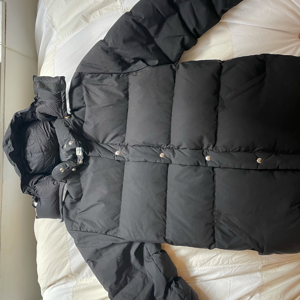 Crescent Down Works Black Down Sweater Winter Puffer Size L